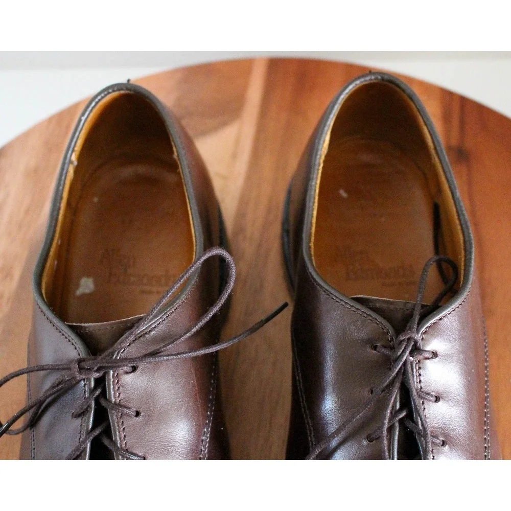 Allen Edmonds Dress Shoes Mens 9.5‎ Brown Leather Lace Up Oxford